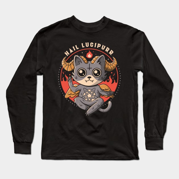 Hail Lucipurr Long Sleeve T-Shirt by eduely